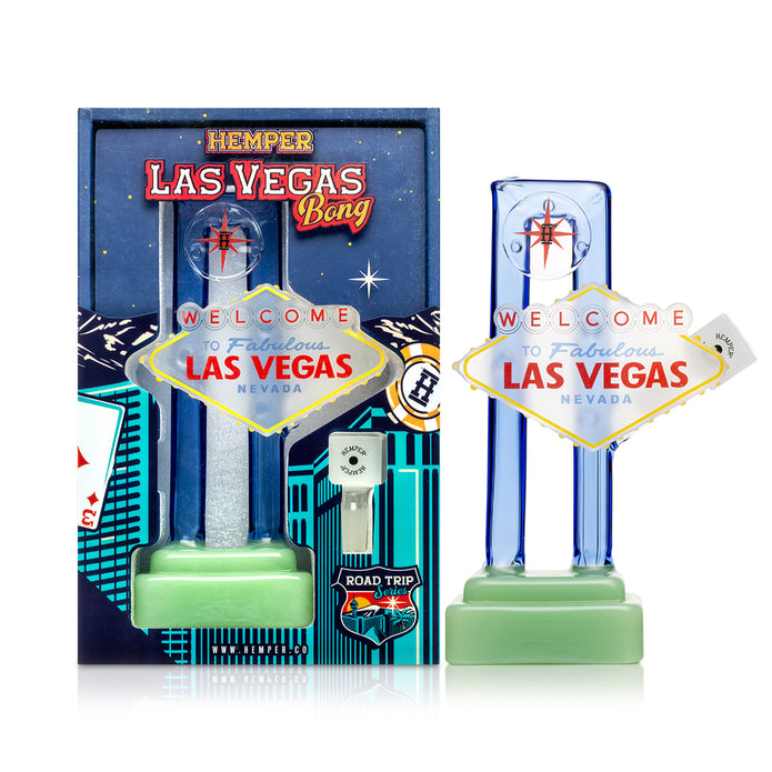 Hemper Las Vegas Sign XL Glass Bong – 8″ – Showerhead Perc