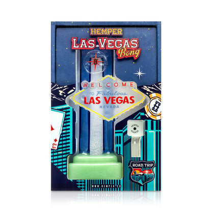 Hemper Las Vegas Sign XL Glass Bong – 8″ – Showerhead Perc