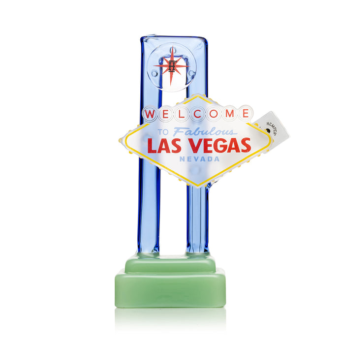 Hemper Las Vegas Sign XL Glass Bong – 8″ – Showerhead Perc