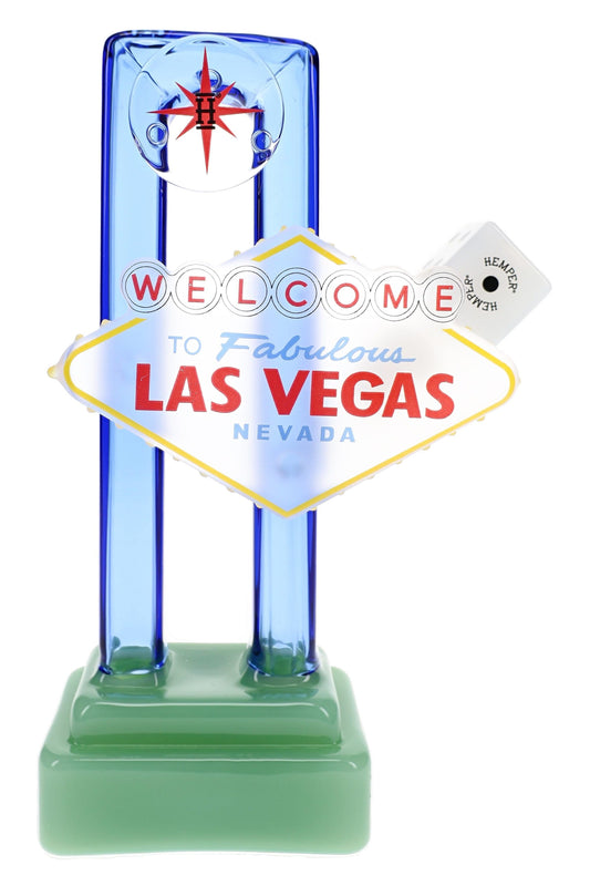 Hemper Las Vegas Sign XL Glass Bong – 8″ – Showerhead Perc