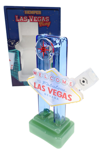 Hemper Las Vegas Sign XL Glass Bong – 8″ – Showerhead Perc
