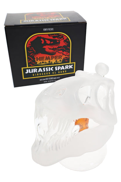 Hemper Jurassic Spark Skull XL Glass Bong – 7″ – 14 mm Female 45°