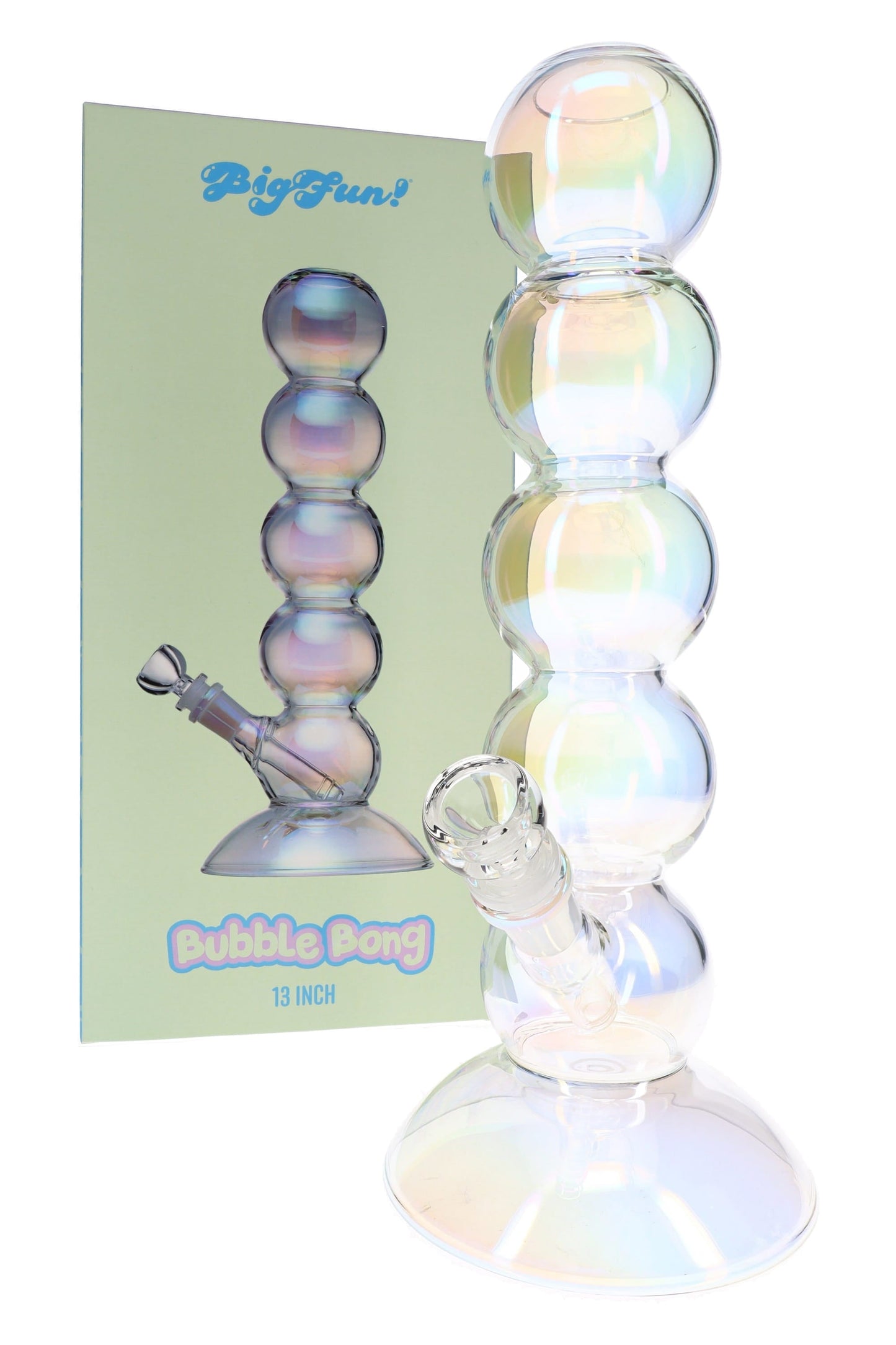 BigFun! Iridescent Bubble Bong – 13″