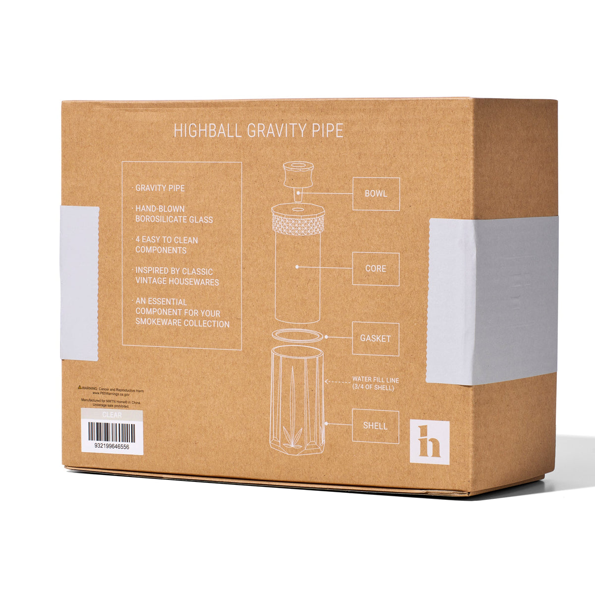 NWTN Home Highball Borosilicate Glass Gravity Bong – 8¼″