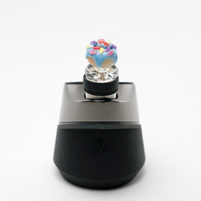 Empire Glassworks  Blue Donut Puffco Peak Glass Carb Cap
