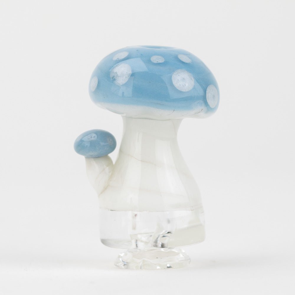 Empire Glassworks PuffCo Pivot Glass Mouthpiece - Blue Mushroom