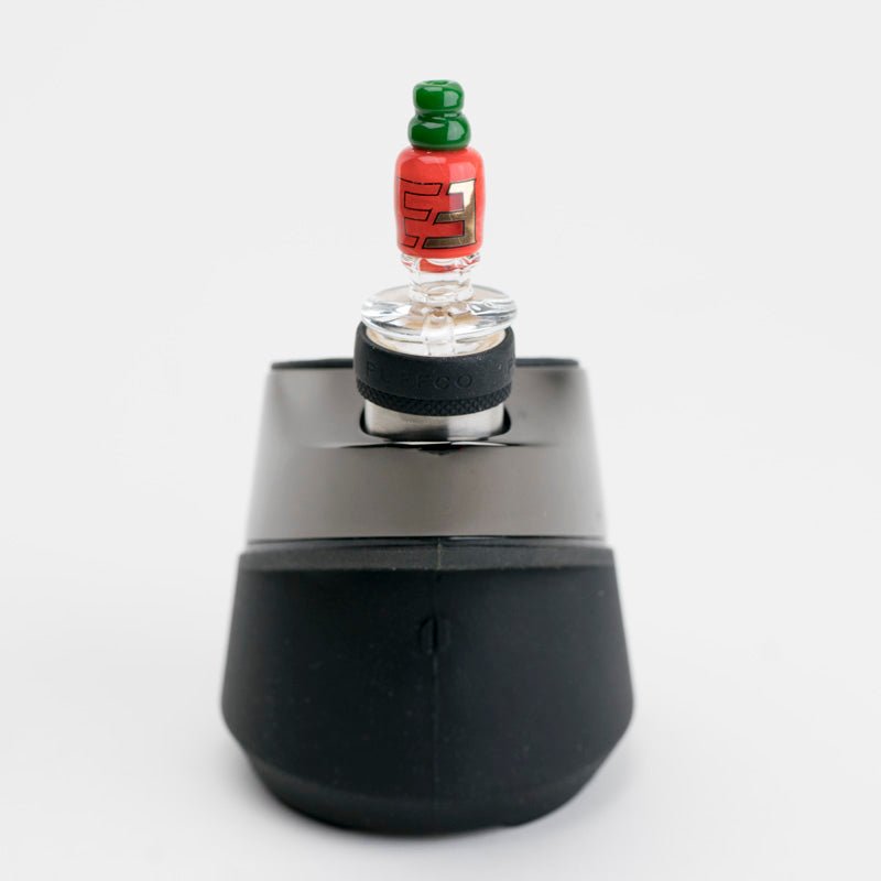 Empire Glassworks Sriracha Bottle Puffco Peak Glass Carb Cap