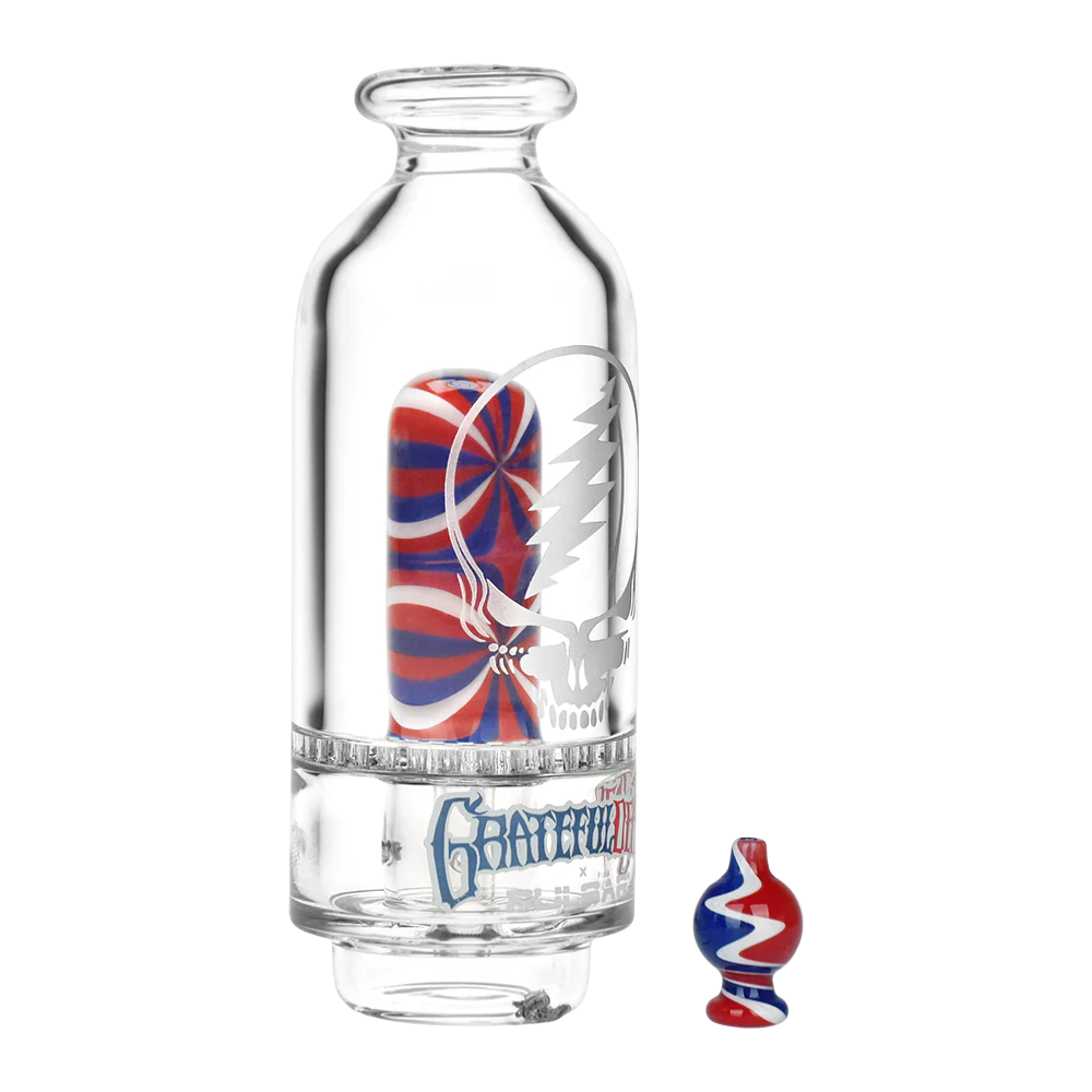 Grateful Dead x Pulsar Sandblast Stealie Attachment Set for Puffco Peak & Peak Pro - 6"