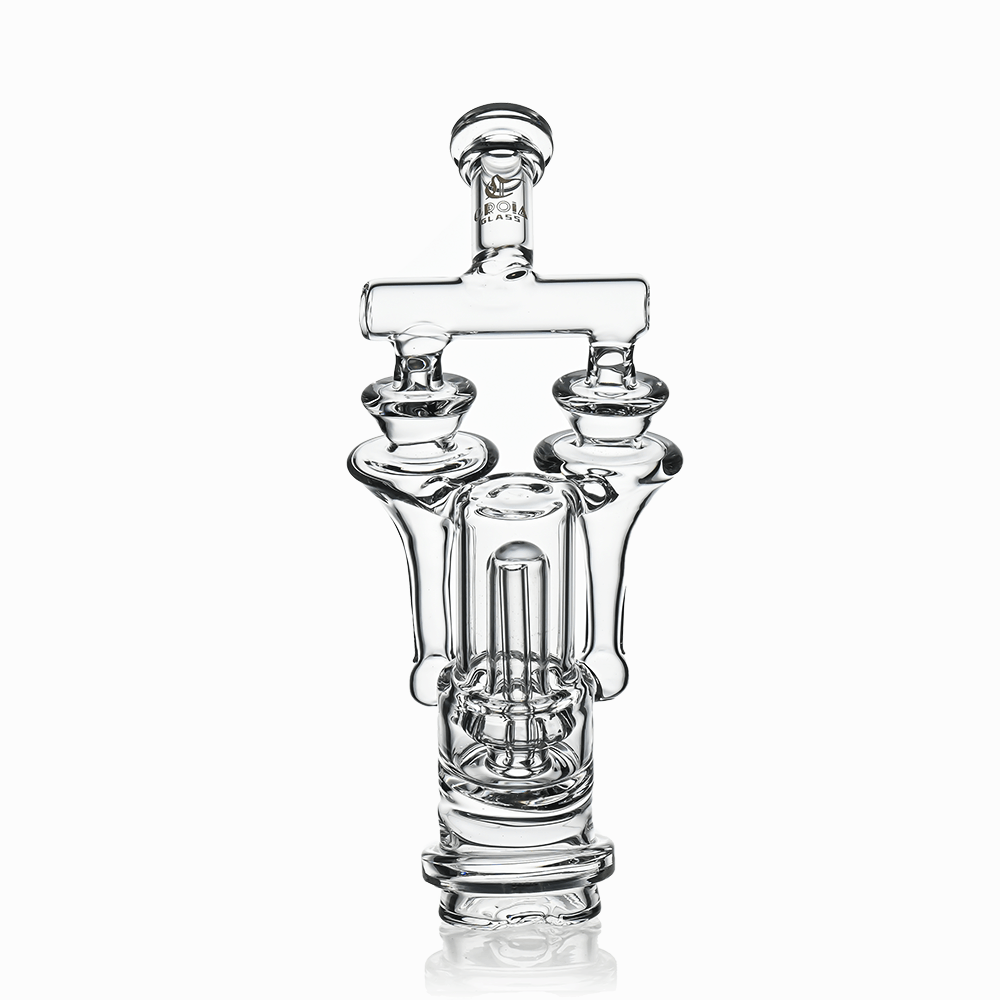 8" Dual Tornado Recycler Glass Attachment for Puffco Peak & Peak Pro | Croia Glass