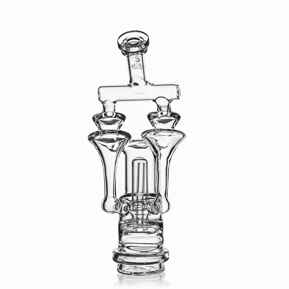 8" Dual Tornado Recycler Glass Attachment for Puffco Peak & Peak Pro | Croia Glass