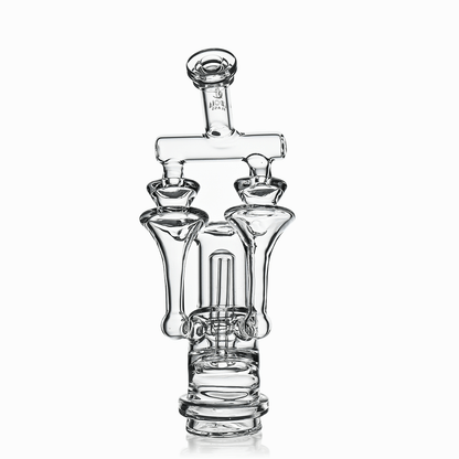 8" Dual Tornado Recycler Glass Attachment for Puffco Peak & Peak Pro | Croia Glass