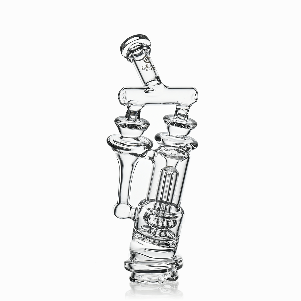 8" Dual Tornado Recycler Glass Attachment for Puffco Peak & Peak Pro | Croia Glass